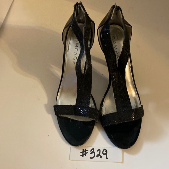 Rampage black studded heels. Size 8. Heel height 3.5 inches. Some wear pictured - Picture 1 of 5